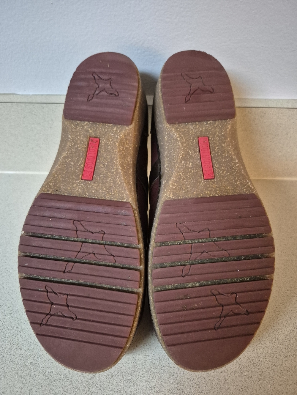 Pikolinos Granada Leather Mules Clogs SIZE 40 "Arcilla" Dark Red Maroon - Picture 7 of 10